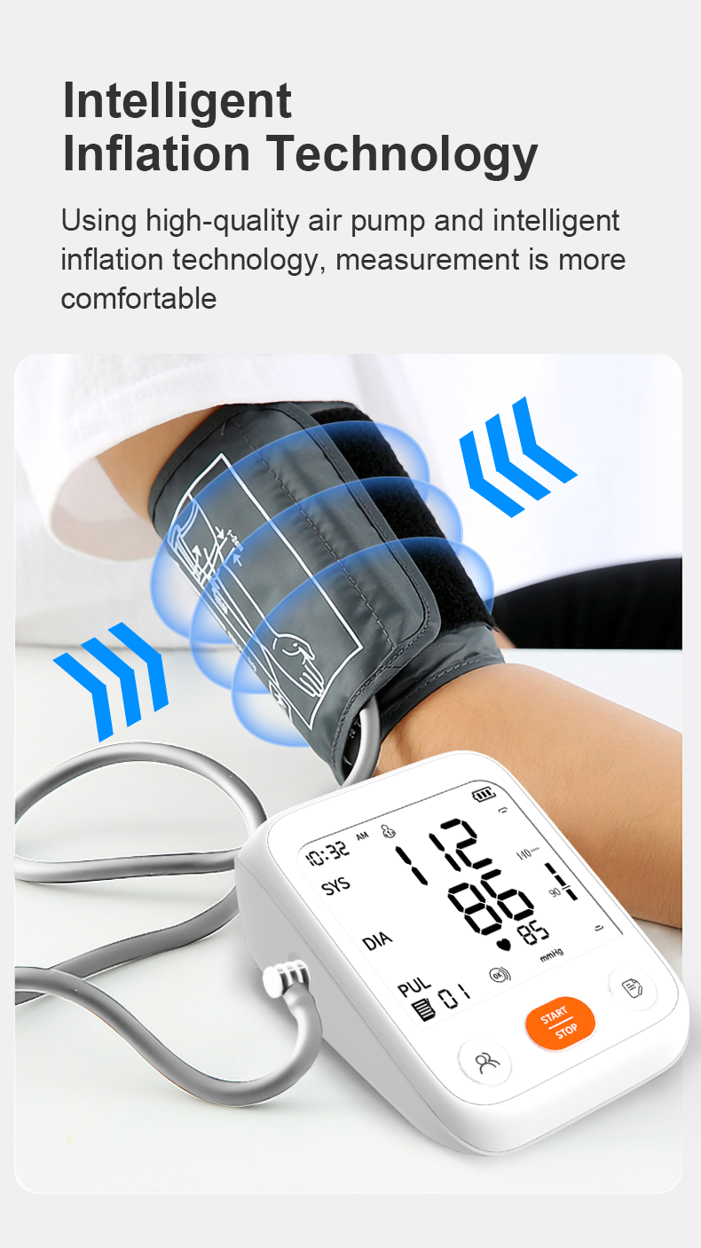 AOJ30G Arm Blood Pressure Monitor 4.2inch LCD Screen BP Meter